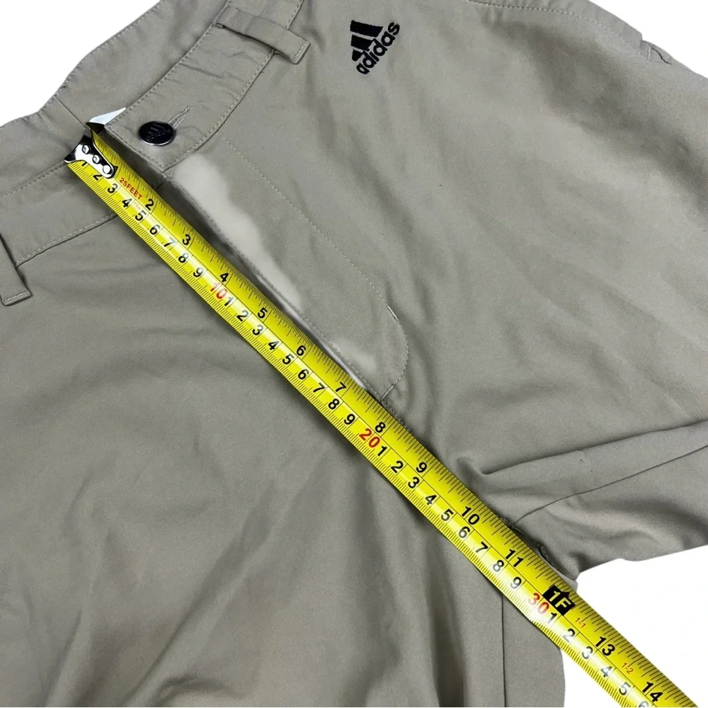 Adidas Shorts Mens 28 Golf Performance Chino Khaki‎ Tan 3 Stripes HG8844 10P001